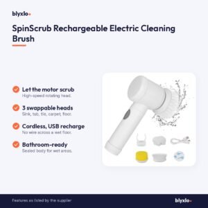 SpinScrub Rechargeable Electric Cleaning Brush – key features