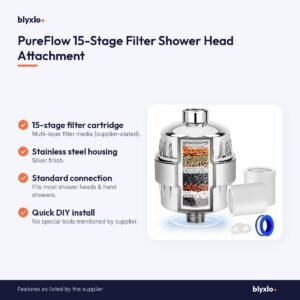 PureFlow 15-Stage Filter Shower Head Attachment – key features