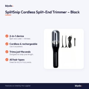 SplitSnip Cordless Split-End Trimmer – Black – key features